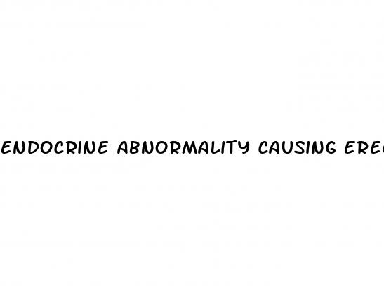 endocrine abnormality causing erectile dysfunction