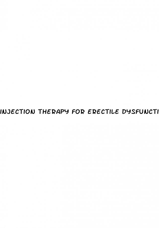 injection therapy for erectile dysfunction