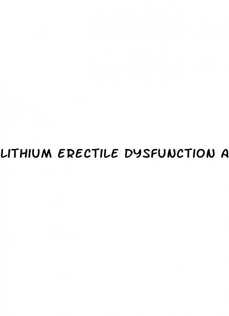 lithium erectile dysfunction aspirin