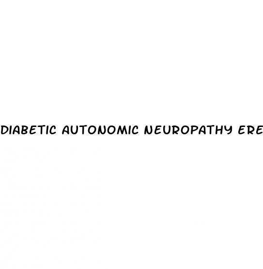 diabetic autonomic neuropathy erectile dysfunction