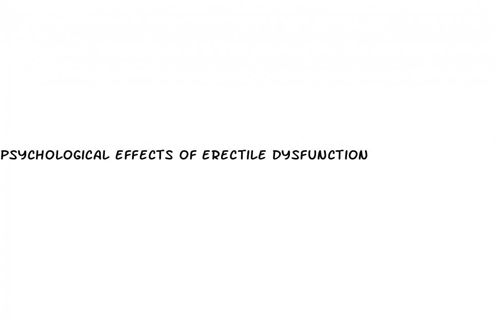 psychological effects of erectile dysfunction