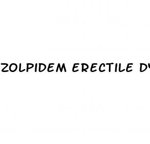 zolpidem erectile dysfunction