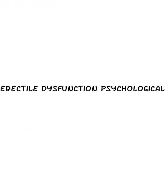 erectile dysfunction psychological treatment techniques