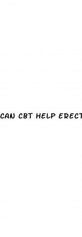 can cbt help erectile dysfunction