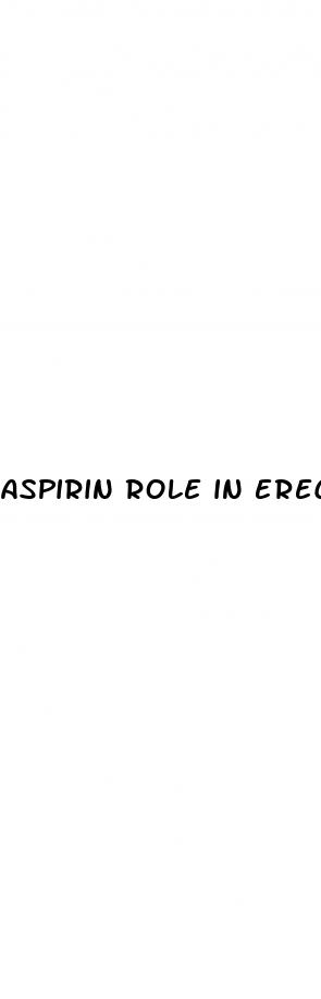 aspirin role in erectile dysfunction