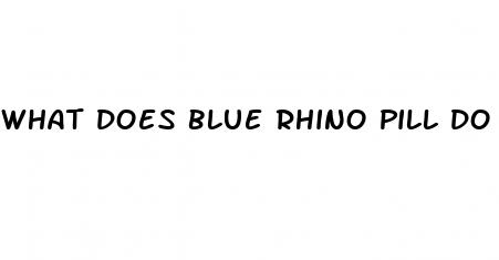 what does blue rhino pill do