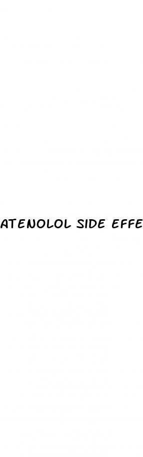 atenolol side effects erectile dysfunction