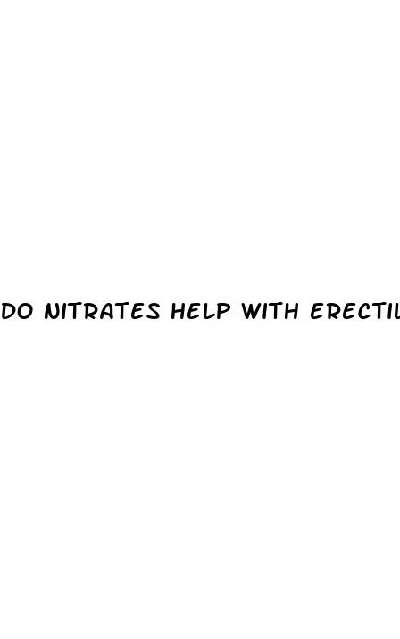 do nitrates help with erectile dysfunction