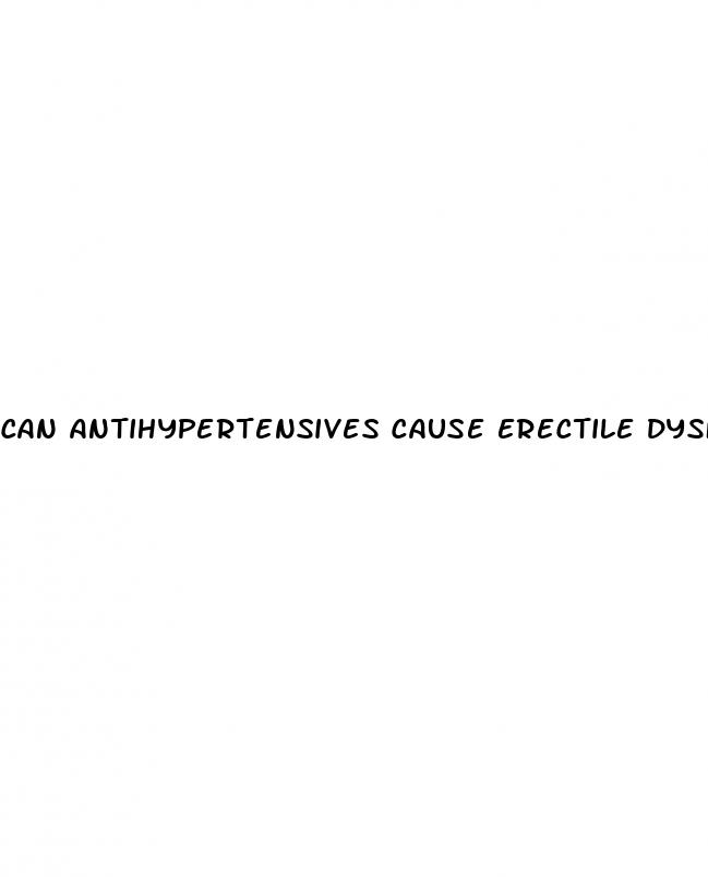 can antihypertensives cause erectile dysfunction