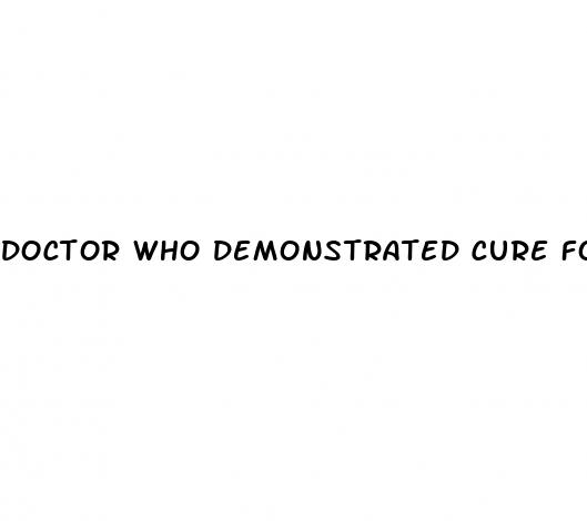 doctor who demonstrated cure for erectile dysfunction