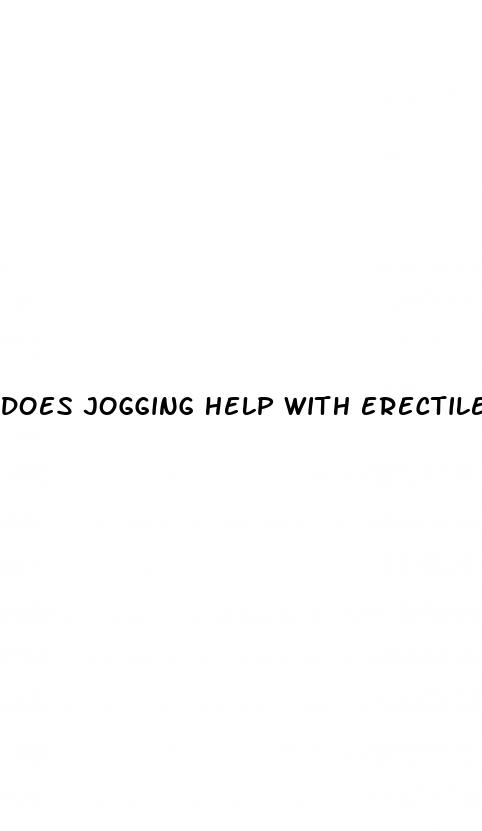 does jogging help with erectile dysfunction