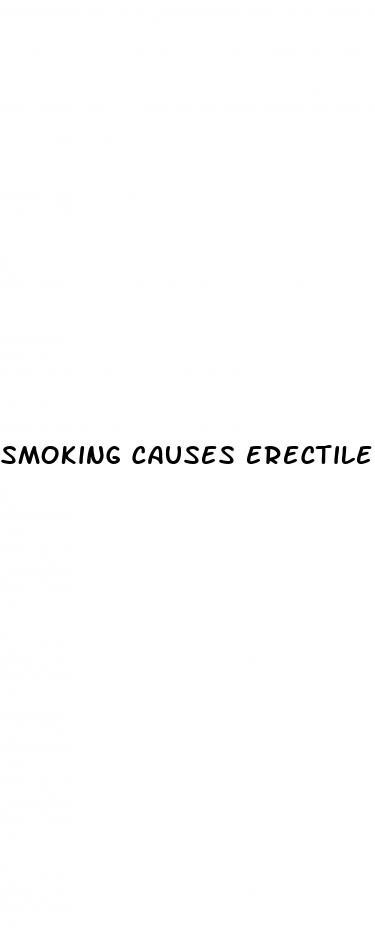 smoking causes erectile dysfunction