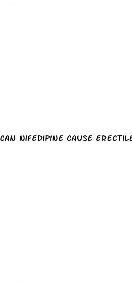 can nifedipine cause erectile dysfunction