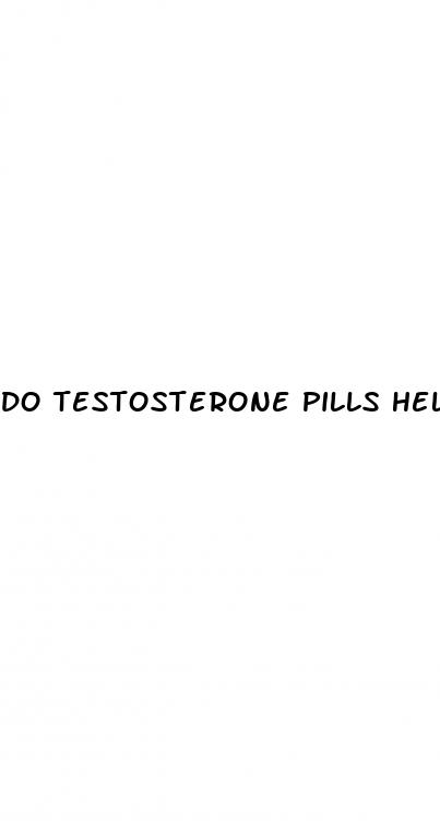 do testosterone pills help with ed