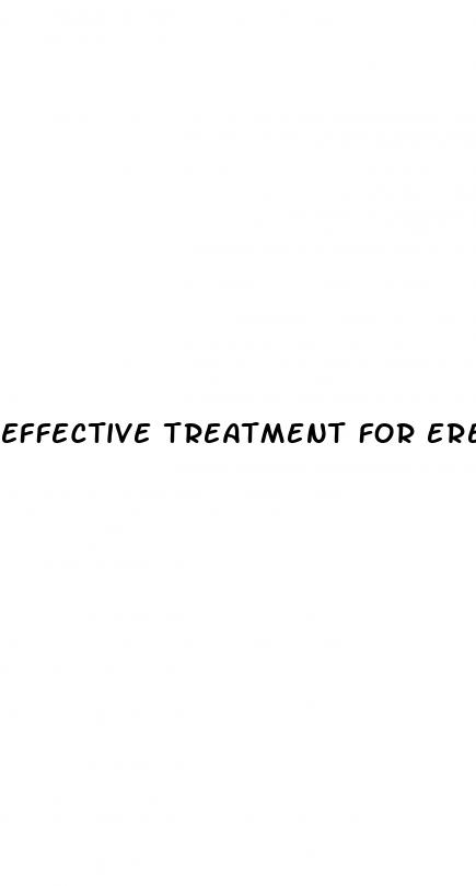 effective treatment for erectile dysfunction