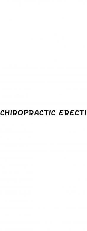 chiropractic erectile dysfunction treatment