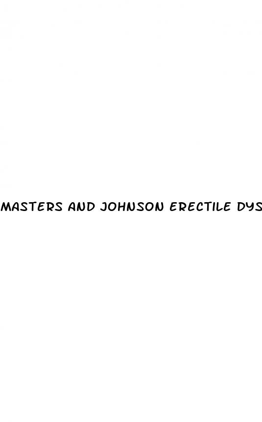 masters and johnson erectile dysfunction