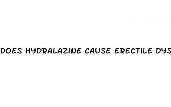 does hydralazine cause erectile dysfunction