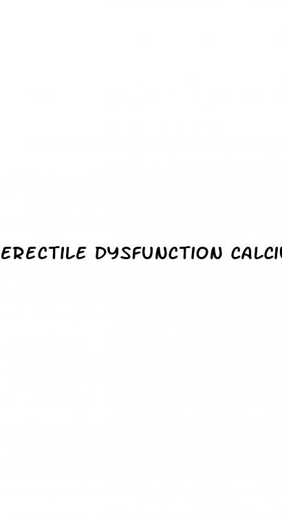 erectile dysfunction calcium channel blockers