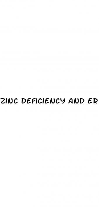 zinc deficiency and erectile dysfunction