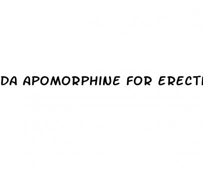 da apomorphine for erectile dysfunction