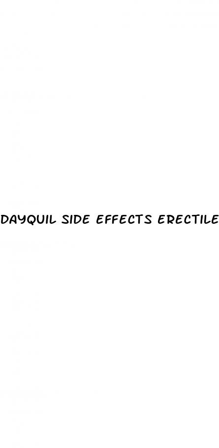 dayquil side effects erectile dysfunction