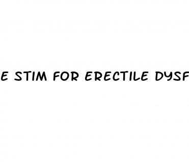 e stim for erectile dysfunction