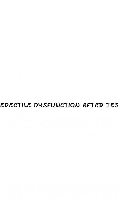 erectile dysfunction after testicularcancer