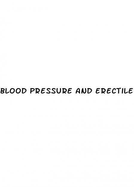 blood pressure and erectile dysfunction