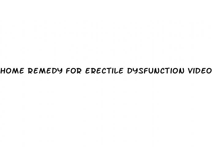 home remedy for erectile dysfunction video