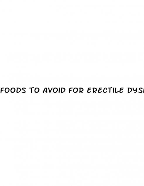 foods to avoid for erectile dysfunction