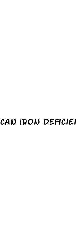 can iron deficiency anemia cause erectile dysfunction