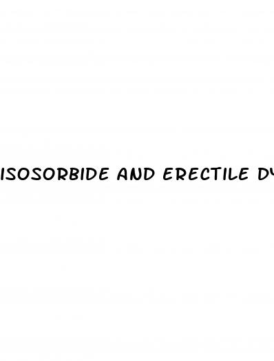 isosorbide and erectile dysfunction