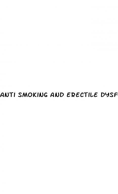 anti smoking and erectile dysfunction