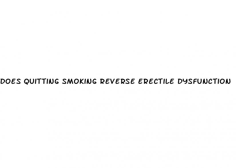 does quitting smoking reverse erectile dysfunction