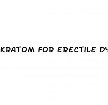 kratom for erectile dysfunction