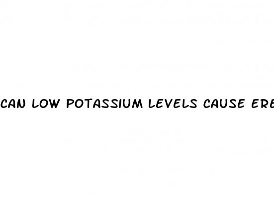 can low potassium levels cause erectile dysfunction