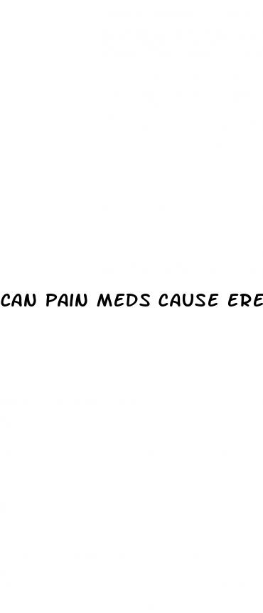 can pain meds cause erectile dysfunction