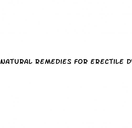 natural remedies for erectile dysfunction