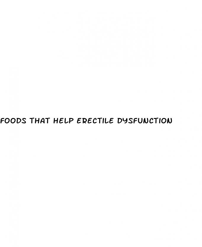 foods that help erectile dysfunction