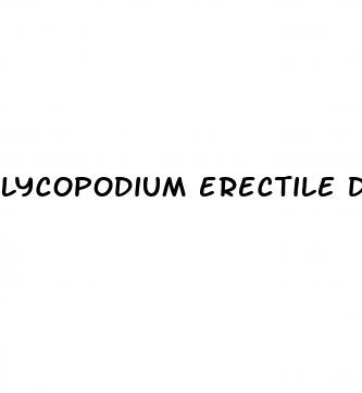 lycopodium erectile dysfunction