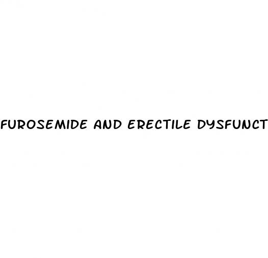 furosemide and erectile dysfunction