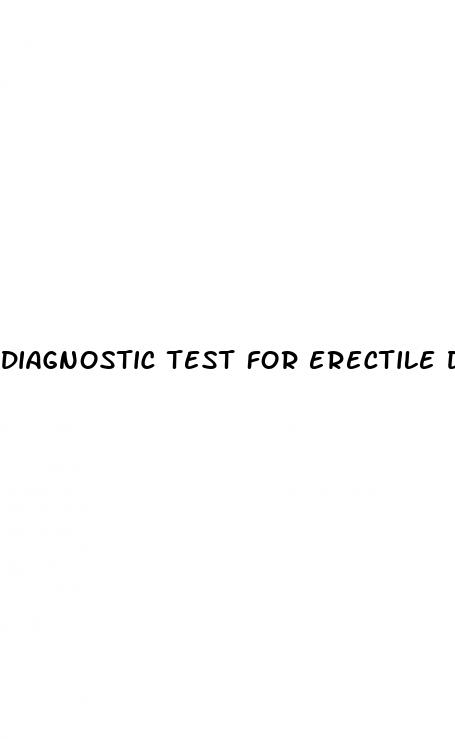 diagnostic test for erectile dysfunction