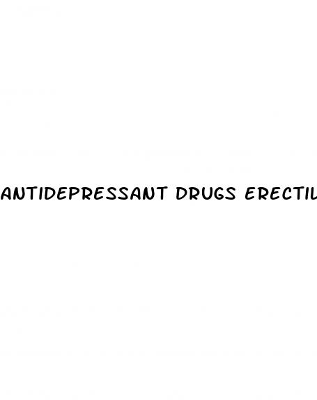 antidepressant drugs erectile dysfunction