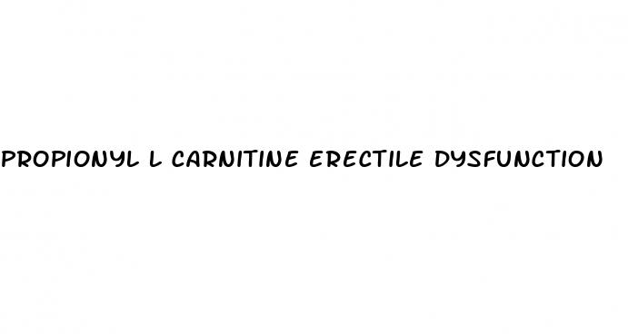 propionyl l carnitine erectile dysfunction