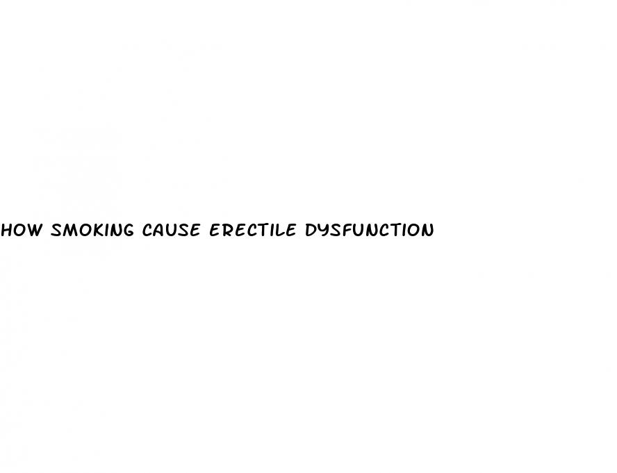 how smoking cause erectile dysfunction