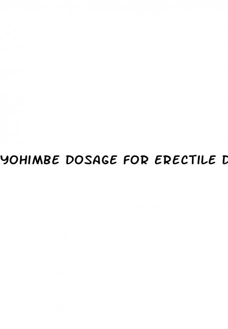 yohimbe dosage for erectile dysfunction