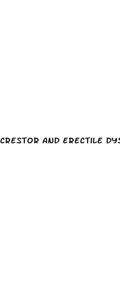 crestor and erectile dysfunction