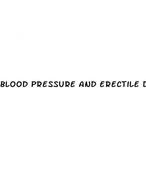 blood pressure and erectile dysfunction medication