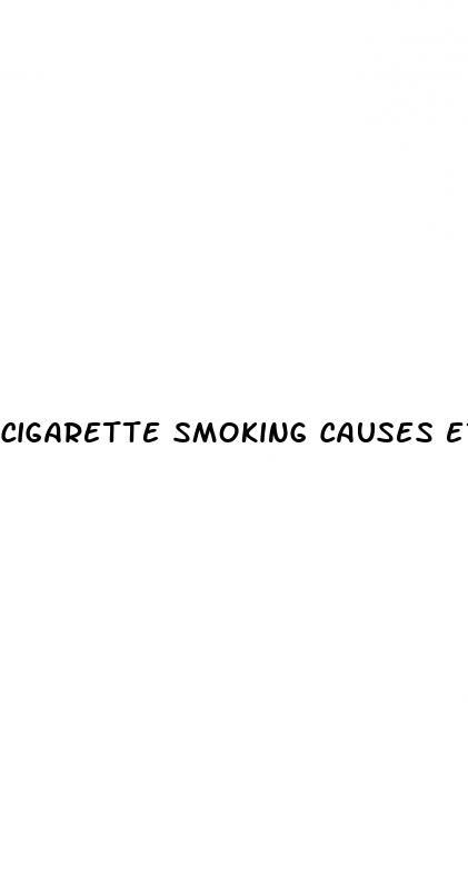 cigarette smoking causes erectile dysfunction